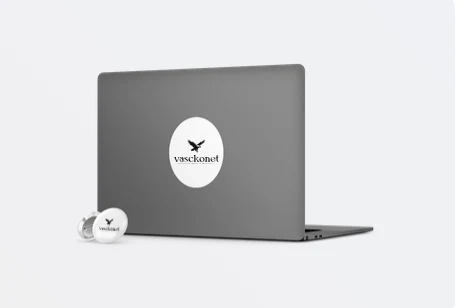 Vasckonet laptop stickers & badges