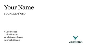 Vasckonet business card